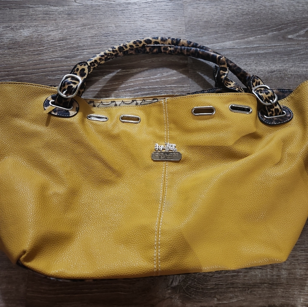 Yellow coach purse